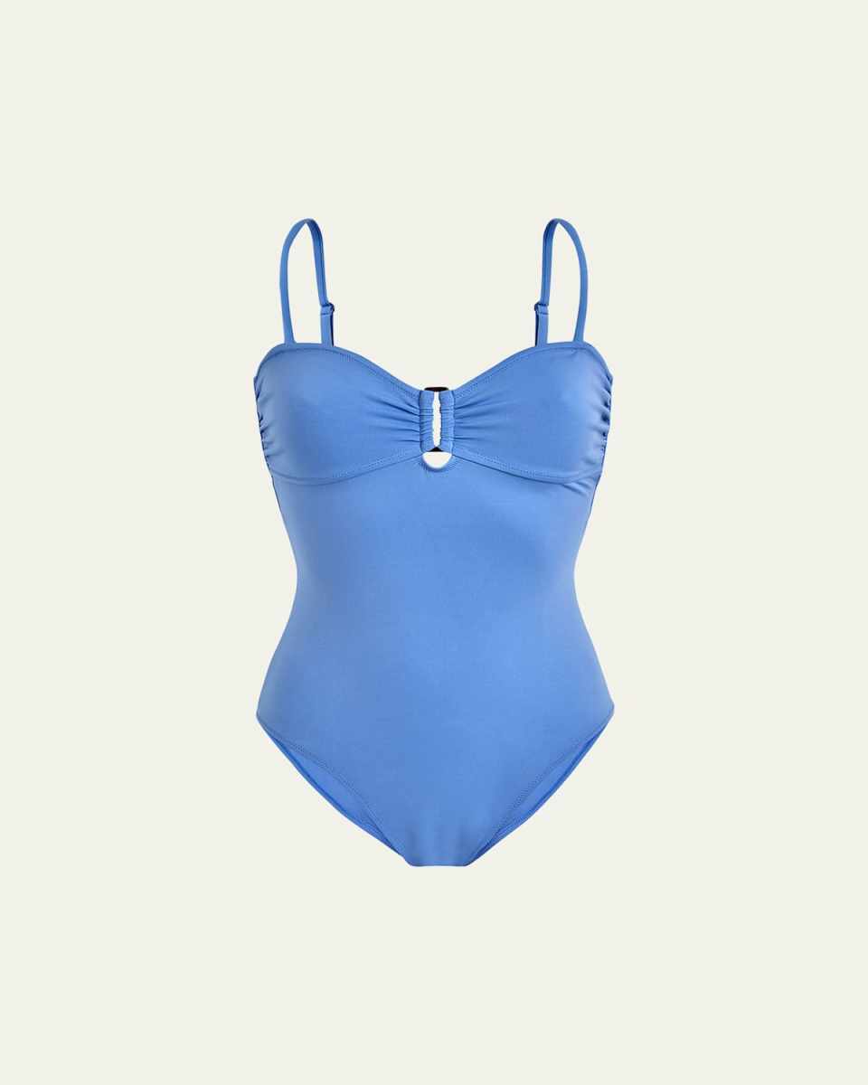Solid Sculpt Bandeau One-Piece Swimsuit